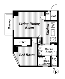 1LDKの間取図